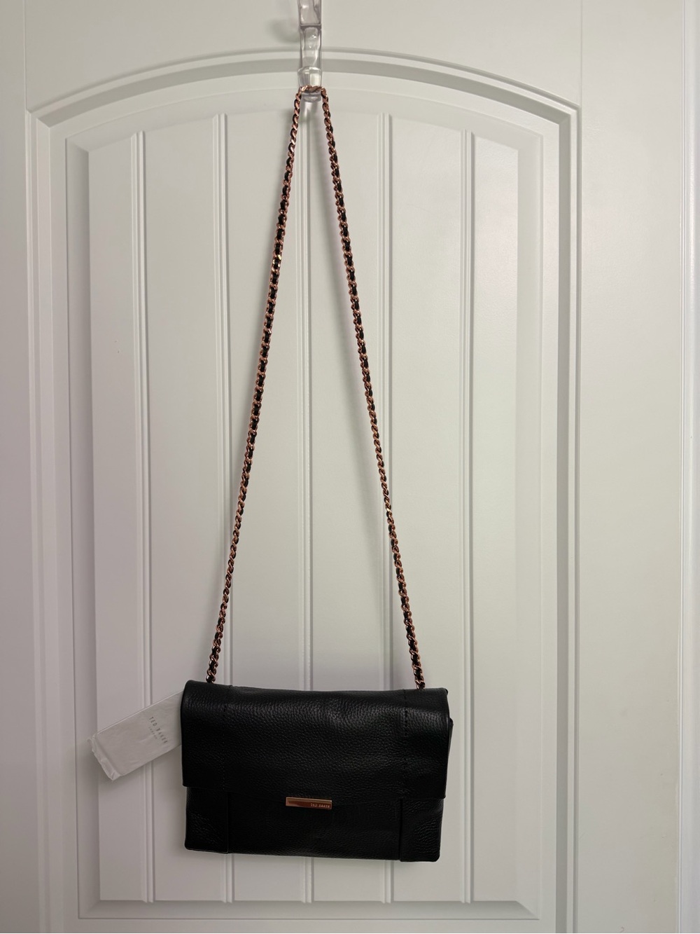 Ted Baker Black Leather Chain Shoulder Bag